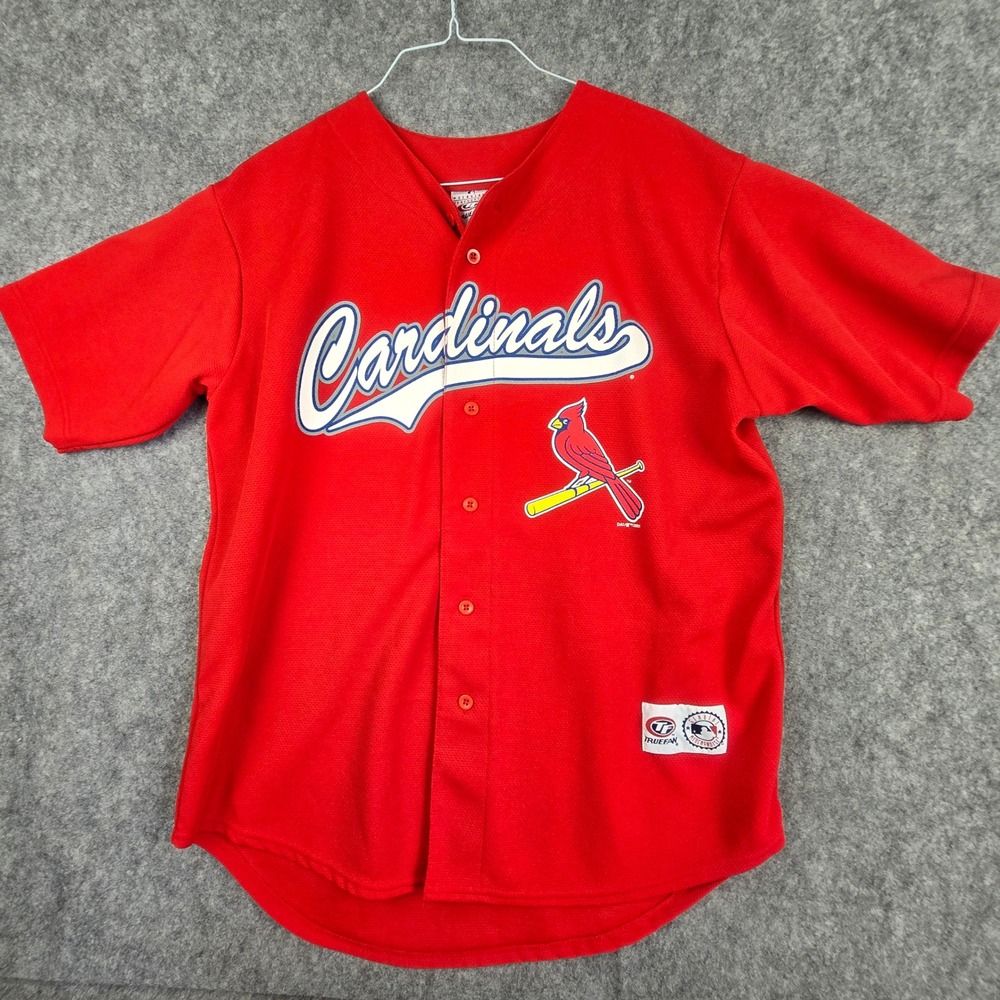 Vintage St Louis Cardinals Mark McGwire Jersey True Fan Large Red 2001 Y2K MLB